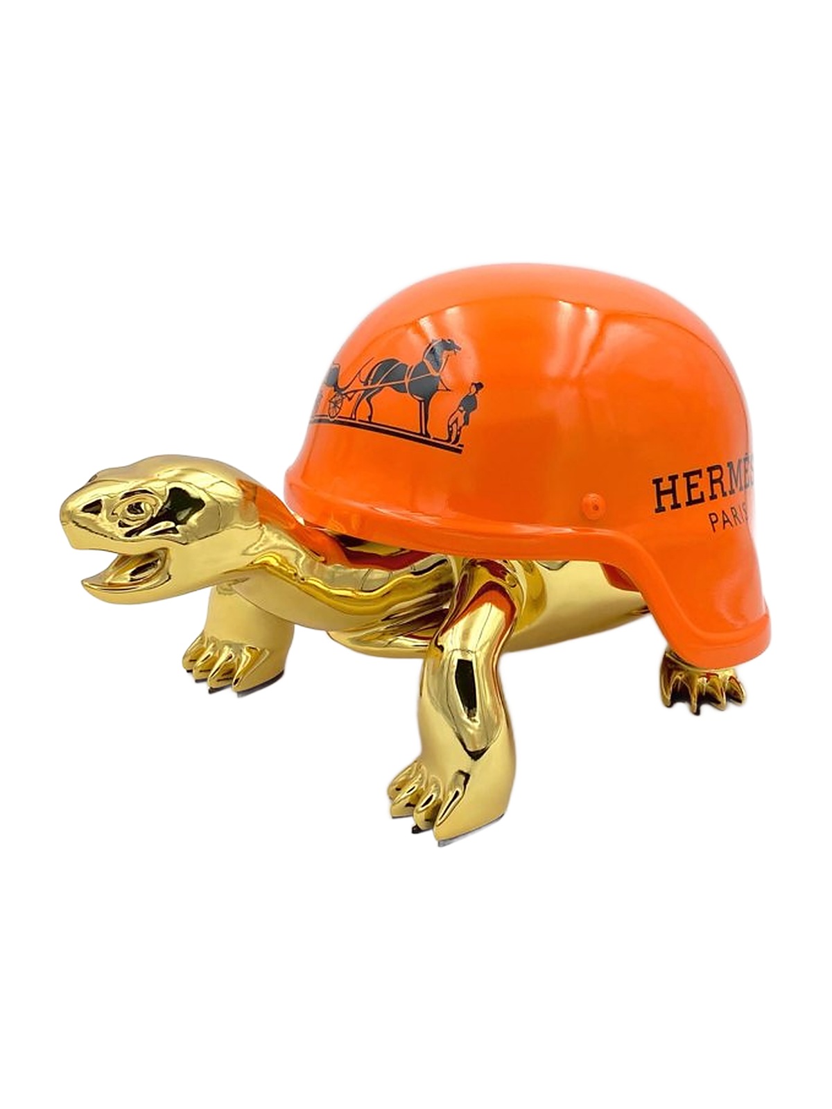 Helmet Turtle — Gold & Orange