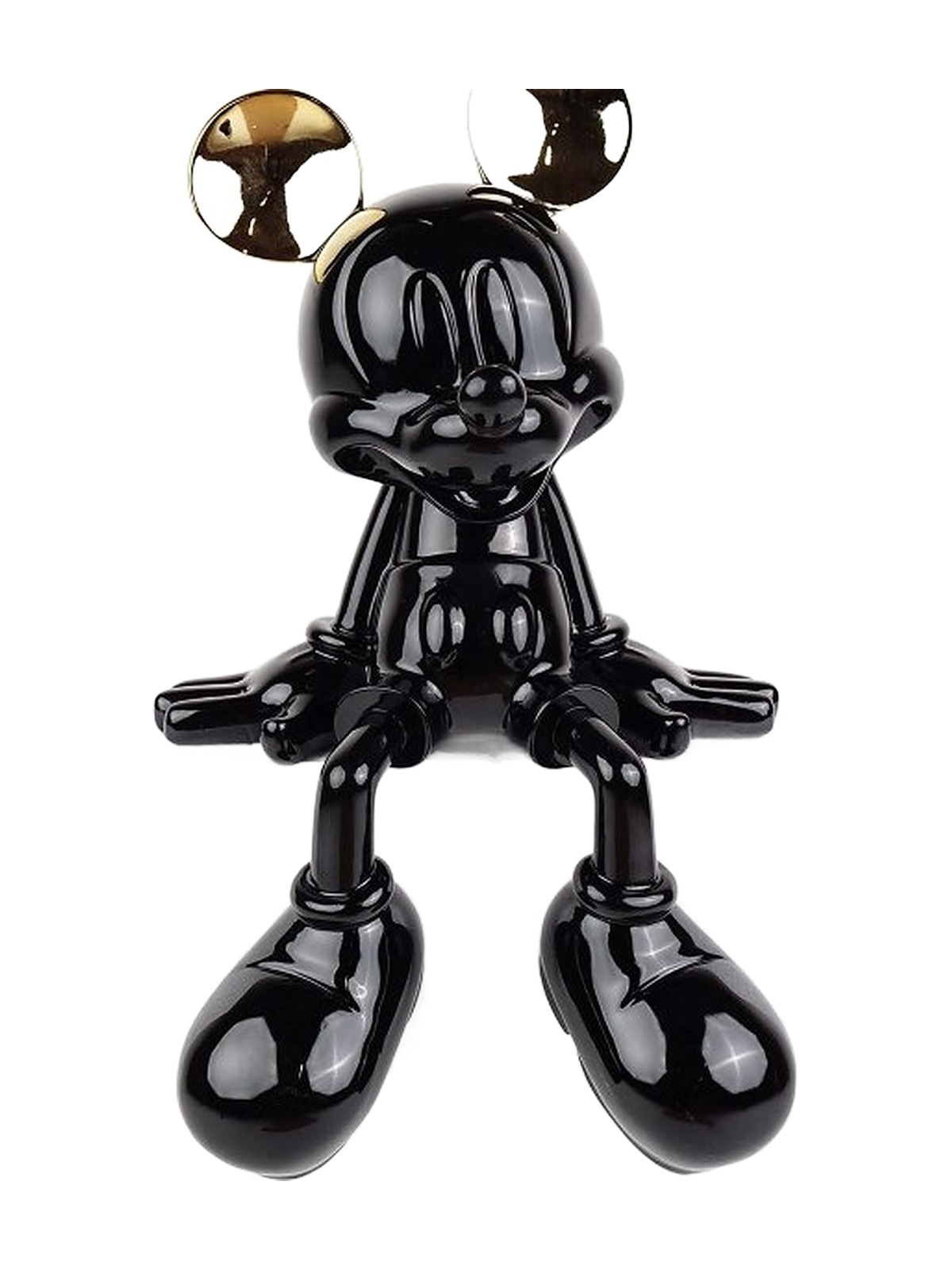 Sitting Mouse — Black & Gold
