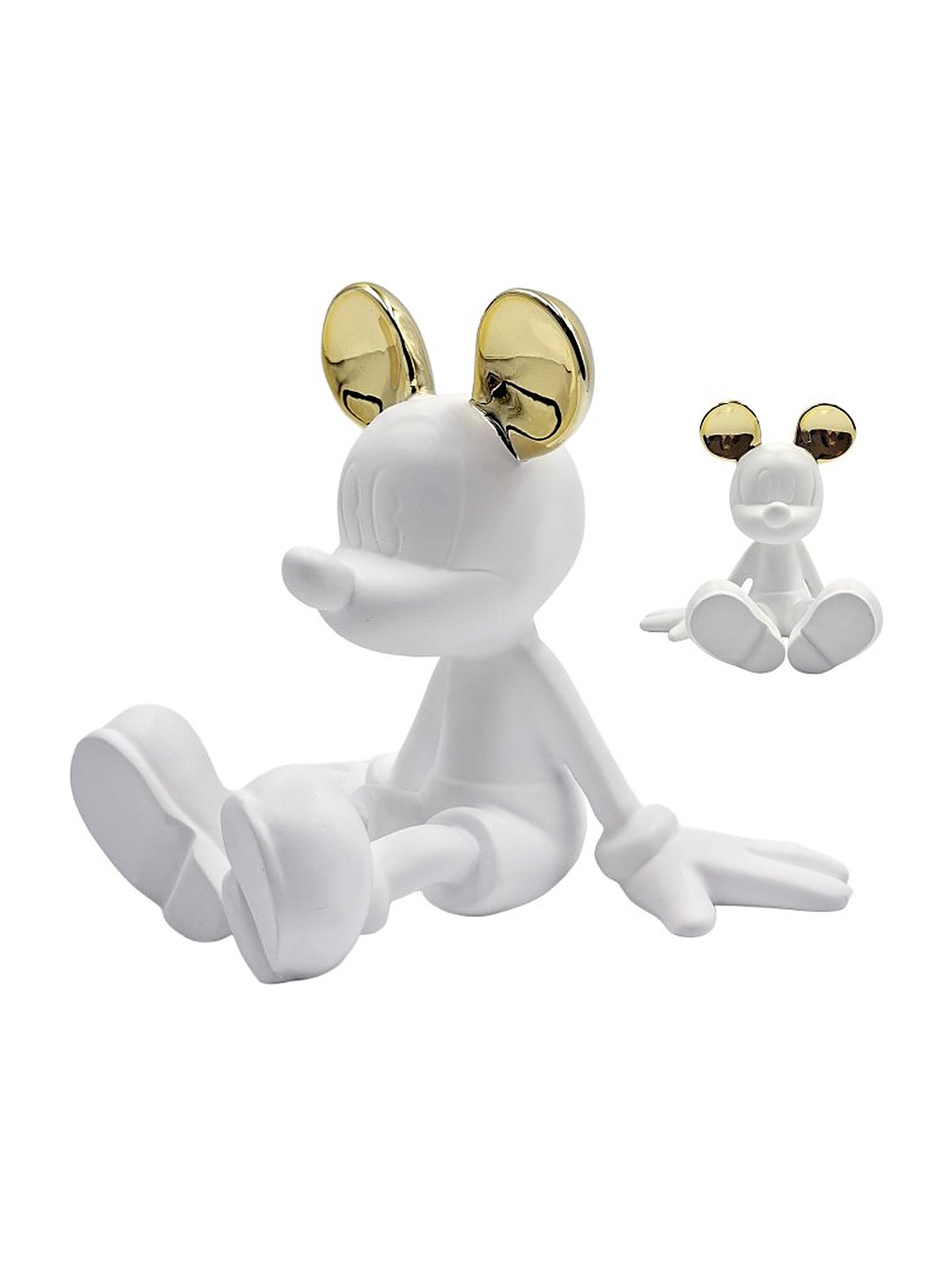 Little Sitting Mouse — White & Gold