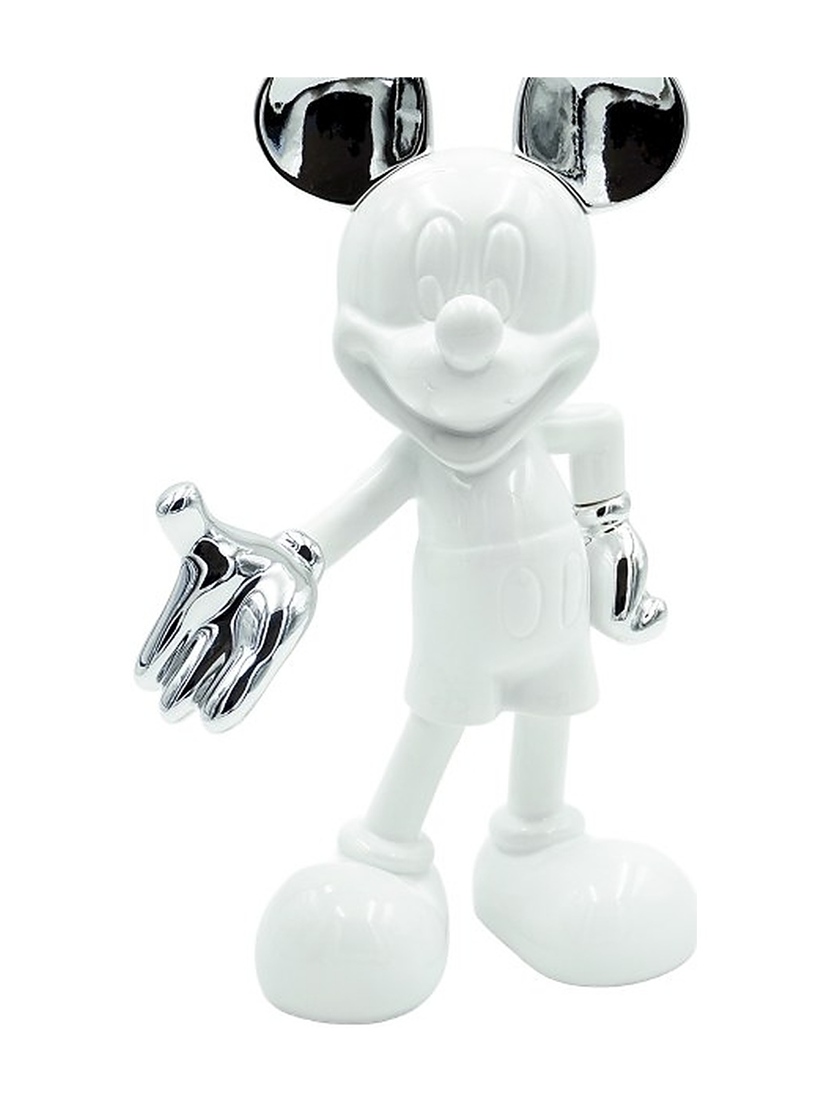 Mini Pop Mouse — White & Silver
